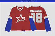 Hockey jersey mockup, a Shirt Mockup by Barmecide Mockup Studio (Thumbnail 1 of 3)