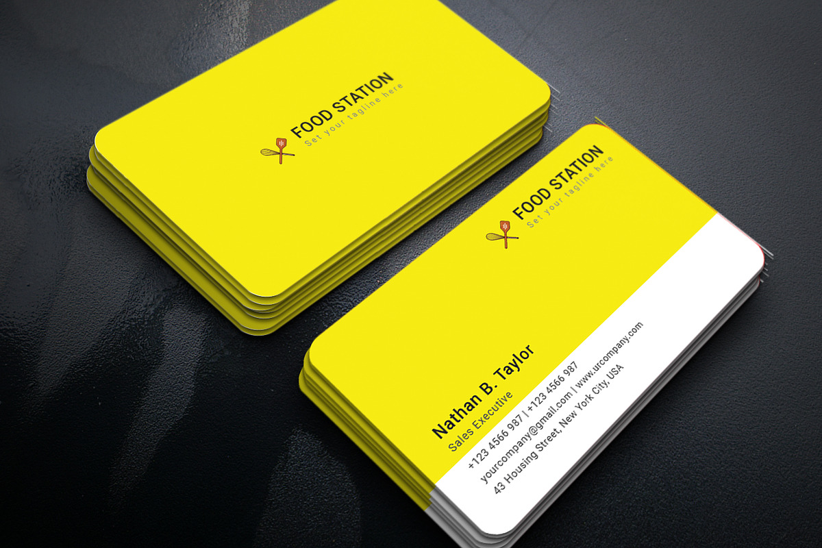 Restaurant Business Card, a Business Card Template by graphicsunday (Photo 1 of 3)