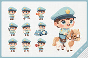 Cute Police Kid Full-Body Cartoon, a Work Illustration by Gohsantosa (Thumbnail 3 of 4)
