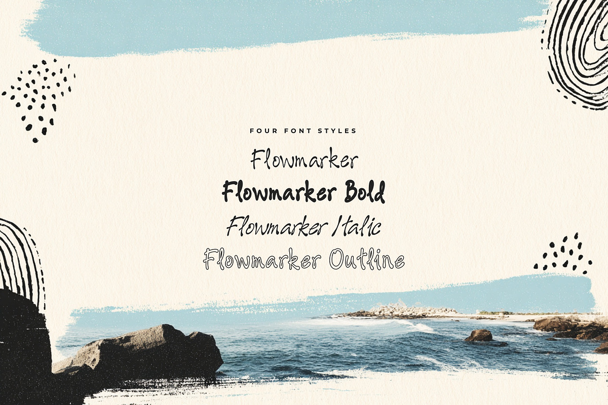 Flowmarker Hand Drawn Marker Font, a Handwritten Font by Graphic Spirit (Photo 5 of 8)