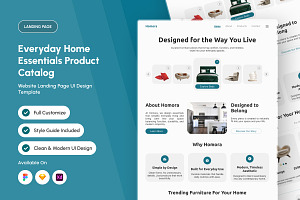 Hamora Home Product Catalog Landing, a Landing Page Template by trabaskriya