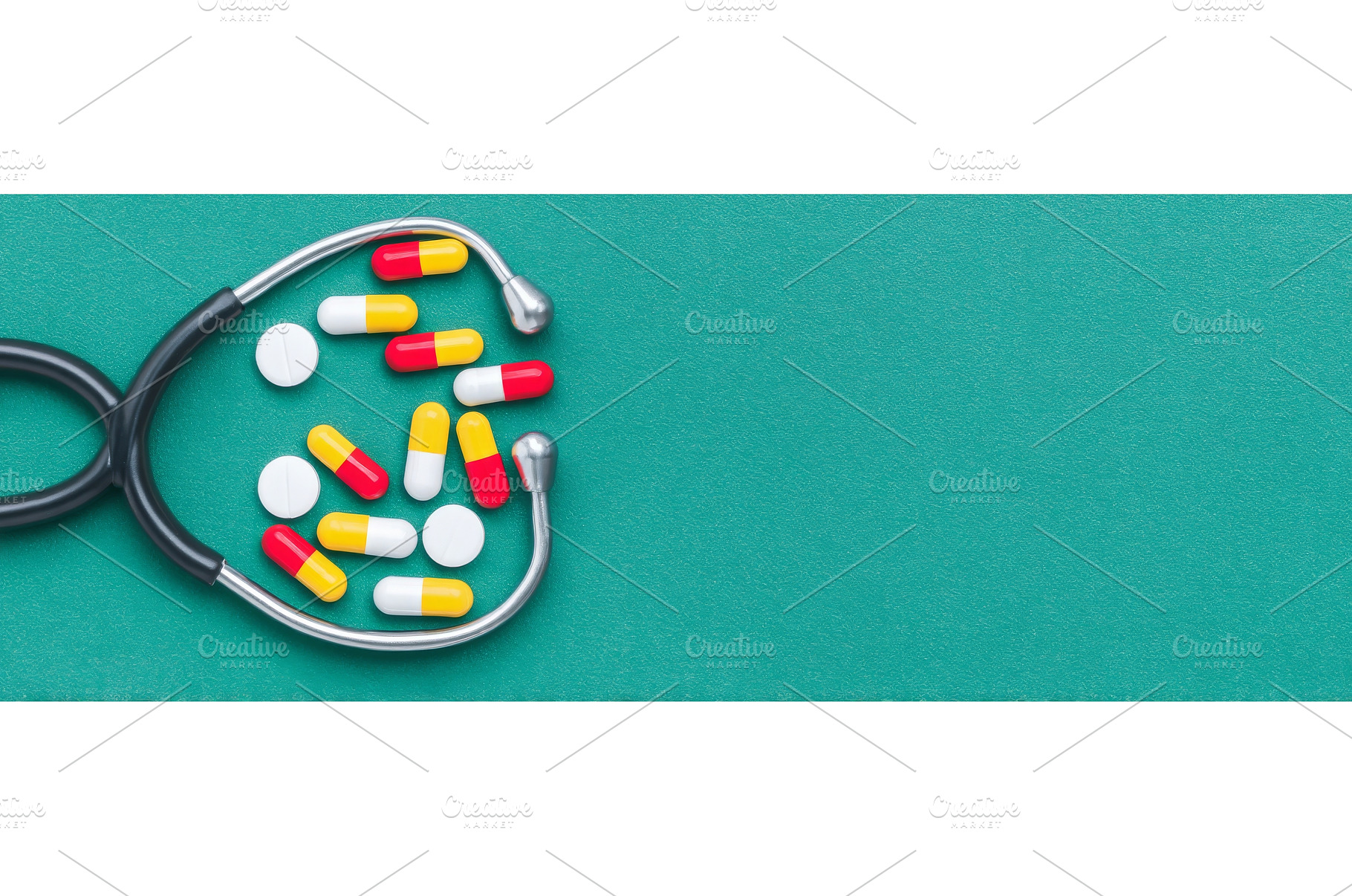 Against a light blue banner, an, a Health & Medical Photo by ZinetroN