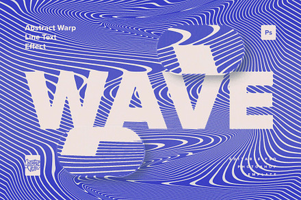 Abstract Warped Line Text Effect