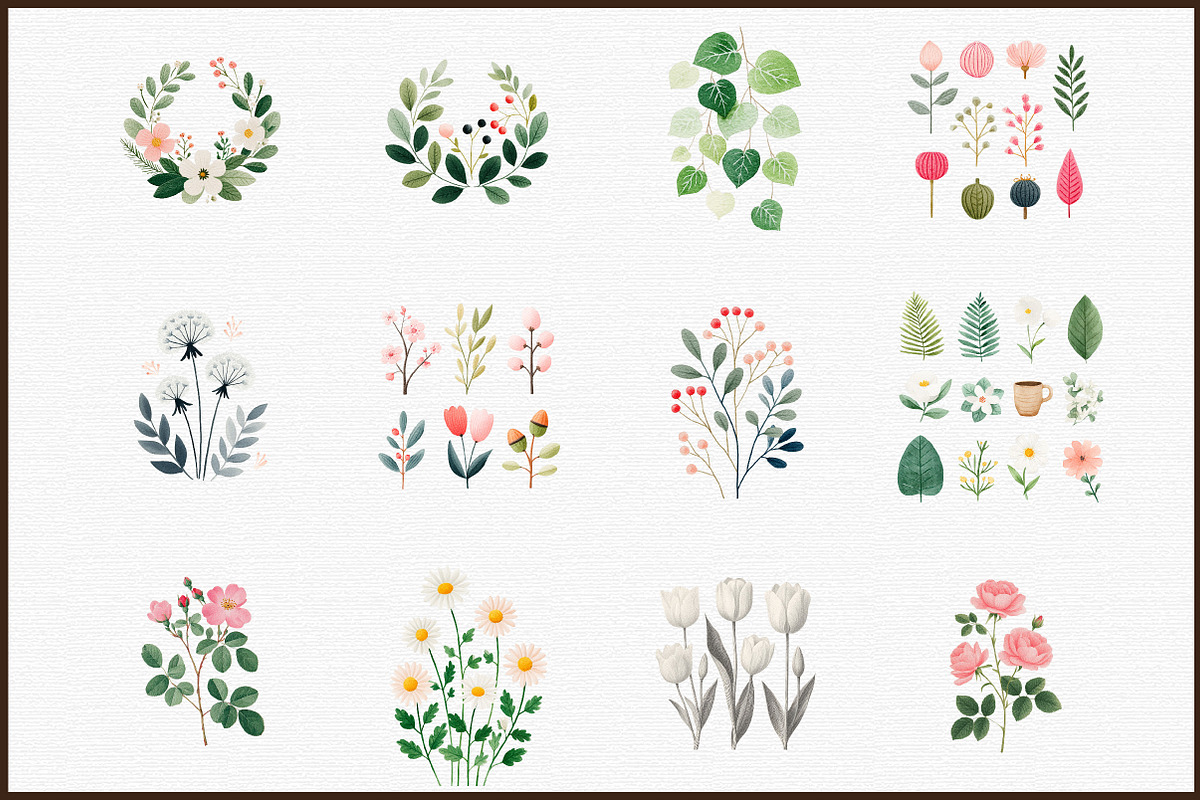 Vintage Clipart Botanical Sketches, an Illustration by Sublimation Artist (Photo 3 of 6)