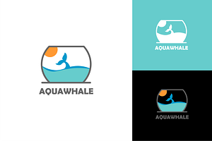 Aqua Whale Logo, a Templates & Theme by zaqilogo