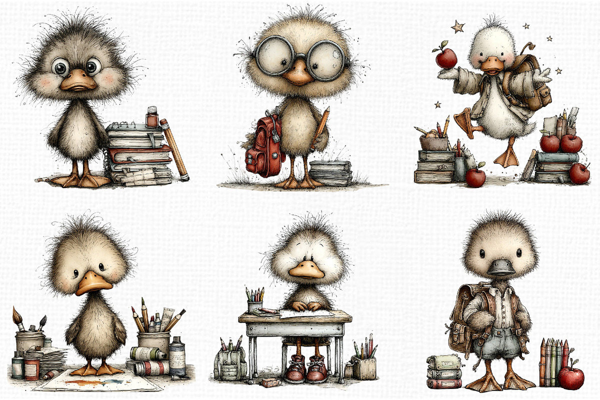 Whimsical Back to School Duck PNG, an Animal Illustration by Libby Wishes (Photo 2 of 4)