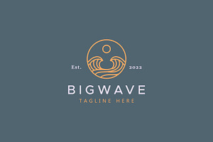 Abstract Twin Big Wave Logo, a Branding & Logo Template by Signatoro