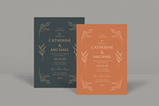 Vintage Leaf Wedding Invitation, an Invitation Template by Guuver (Thumbnail 1 of 3)