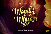 Wonder Whisper Script (50% OFF), a Script Font by Qadry (Thumbnail 1 of 6)