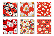 Red And White Daisy pattern, a Pattern Graphic by Canvas Craft (Thumbnail 2 of 6)