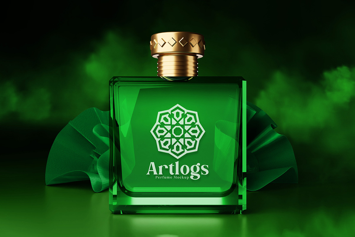 Perfume Label Logo Mockup, a Packaging Mockup by Modaldesain (Photo 3 of 5)