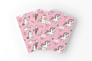 Unicorns Seamless Patterns Bonus