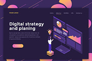 Landing page templates, dark theme, a Templates & Theme by Creative Graphics (Thumbnail 11 of 12)
