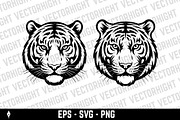 tiger head illustration, an Animal Illustration by Vectorhight (Thumbnail 3 of 3)