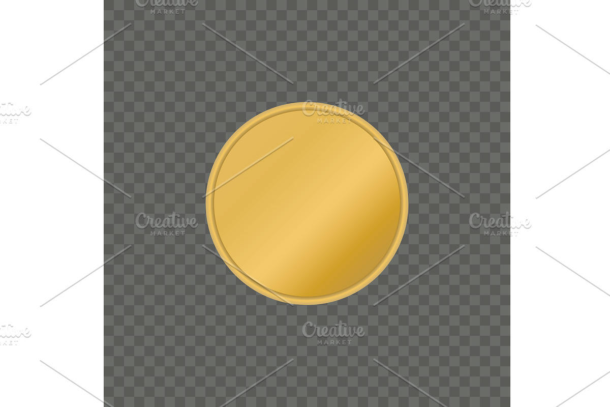 Gold coin mockup, a Finance Illustration by Vector Creator