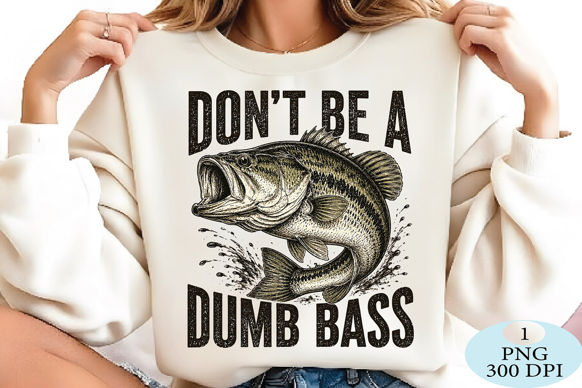 Don't Be A Dumb Bass PNG, a Seasonal Illustration by Daily.Designs (Photo 2 of 5)