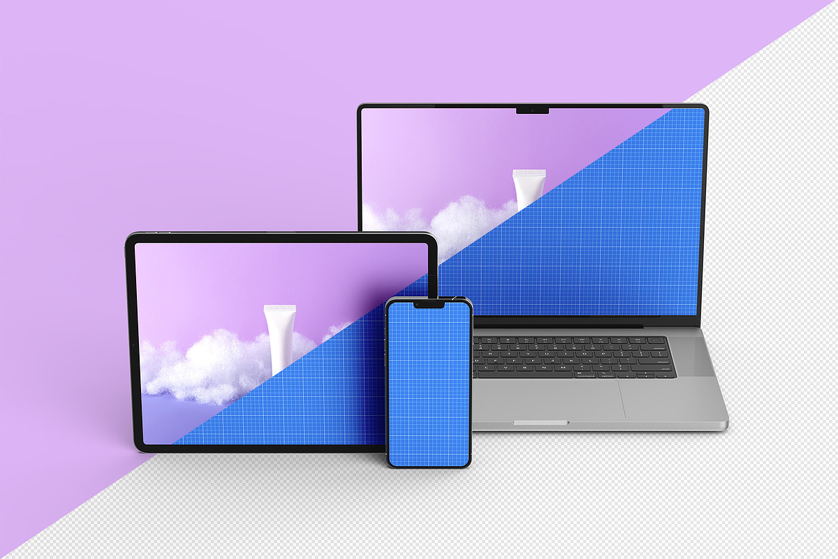 Macbook Pro iPad iPhone 13 Mockups, a Mac Mockup by Illusiongraphic (Photo 20 of 34)
