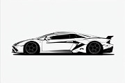 Racing Car Silhouette Bundle, an Illustration by Gfx_Store (Thumbnail 4 of 9)