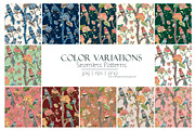 Fleur de Jardin Floral Patterns set, a Pattern Graphic by Elena Dorosh (Thumbnail 10 of 13)