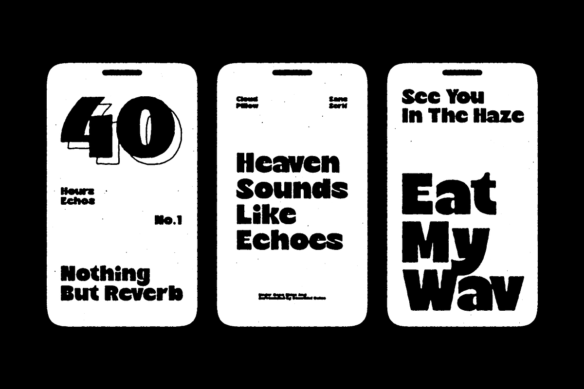LL Cloud Pillow Bold Display Font, a Sans Serif Font by Lives And Levels (Photo 11 of 12)
