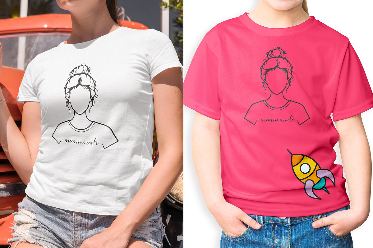 Mama Mode Mother's Day Shirt svg, a Person Illustration by Ghagra (Photo 3 of 7)