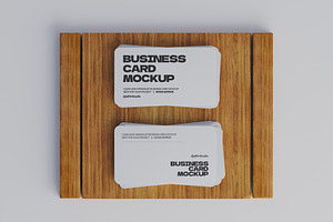 Rounded Business Card Mockups