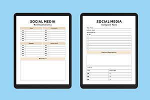 Digital Social Media Planner Canva