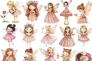 Watercolor Magical Garden Pink PNG, an Illustration by JackArt (Thumbnail 4 of 8)