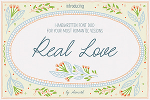 Real Love Wedding Font Duo