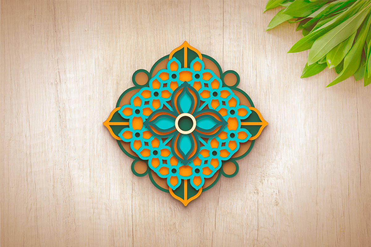 3D Lilac Flower Mandala - SVG Cut Fi, an Object Graphic by Arshad Ali (Photo 7 of 8)