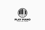 Piano Logo Template, a Branding & Logo Template by Zeer Graphic (Thumbnail 1 of 2)