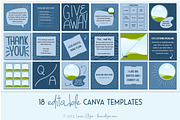 Dusty Blue Instagram Canva Templates, a Social Media Template by Lena Elizer Art + Design (Thumbnail 2 of 6)