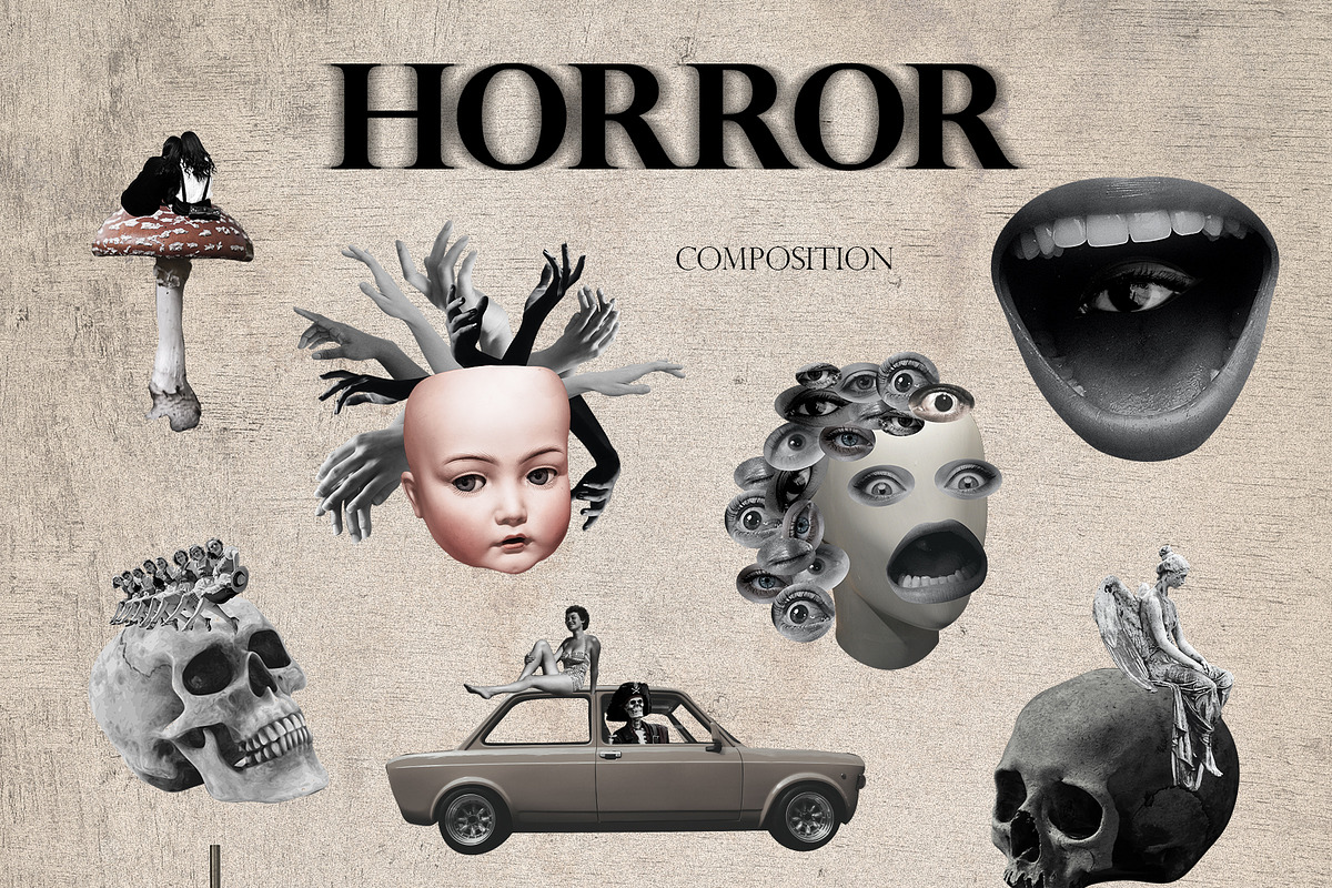 Horror collage. Halloween collection, an Object Graphic by ma_i_vi (Photo 7 of 18)