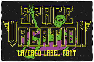 Space Vacation Layered Font