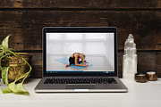 Yoga and Ivy Laptop Mockup, a Books & Magazine Mockup by Ashley Alexandra Design (Thumbnail 3 of 6)