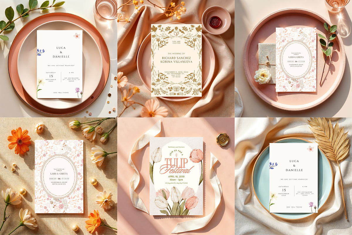 45 Invitation Card Mockups for Canva, a Product Mockup by Matisse Studio (Photo 2 of 10)