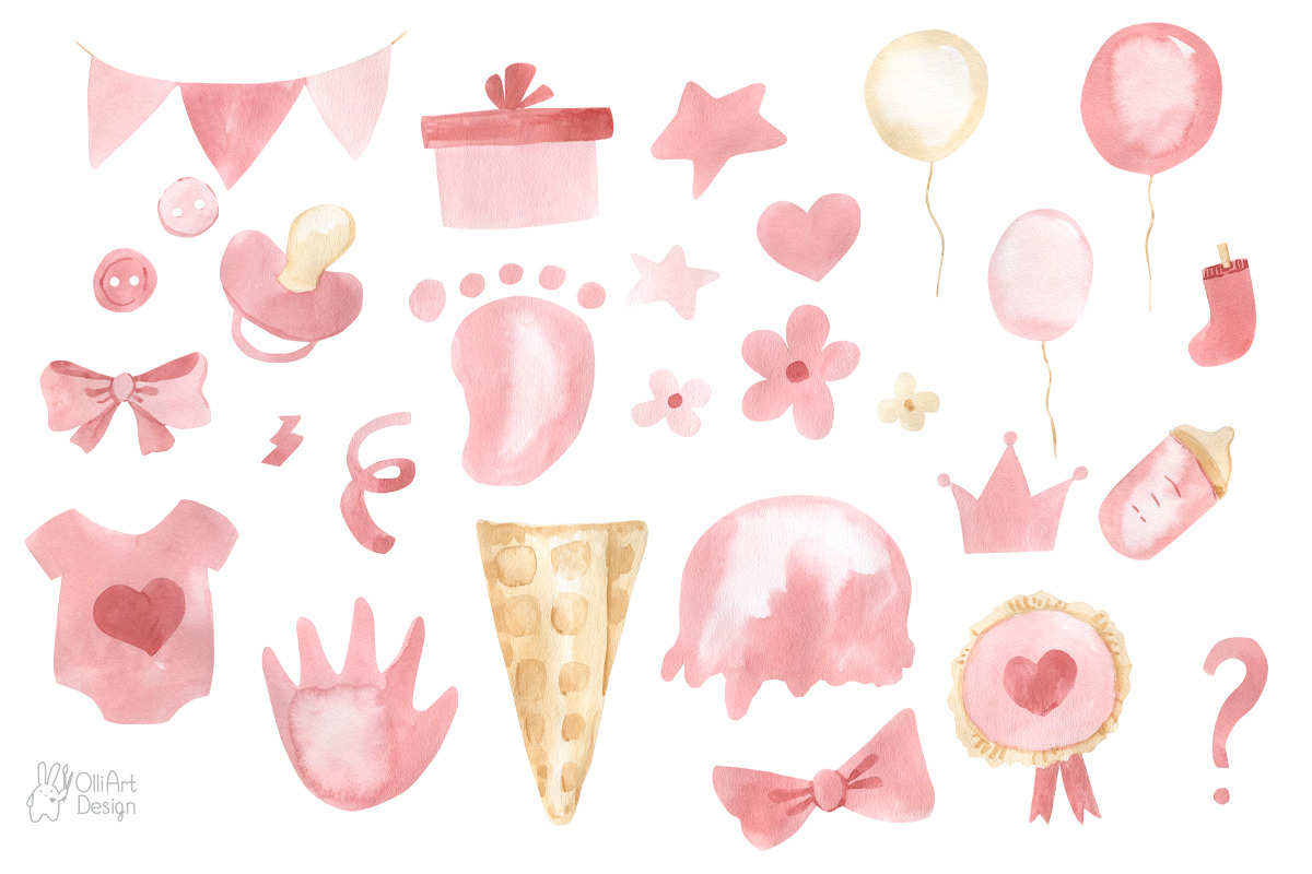 GENDER REVEAL PARTY, a Decorative Illustration by OlliArtDesign (Photo 3 of 6)