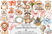 Pink Coquette Woodland Animals Clipa, a Seasonal Illustration by Design Market (Thumbnail 1 of 5)