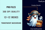 Vibrant Halloween ghost Clipart, an Illustration by SinaCreation (Thumbnail 4 of 5)