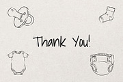 Baby Shower |Whimsical Sketch Bundle, an Illustration by Artalia (Thumbnail 5 of 5)
