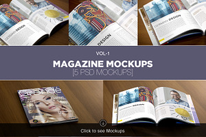 108 Magazine Mockups Bundle