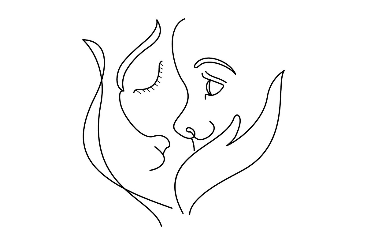 Line of Mother And Baby Symbol, a Branding & Logo Template by yanuart
