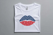 USA Flag Lips Embroidery Design, an Illustration by Purpose Ekbal (Thumbnail 3 of 3)