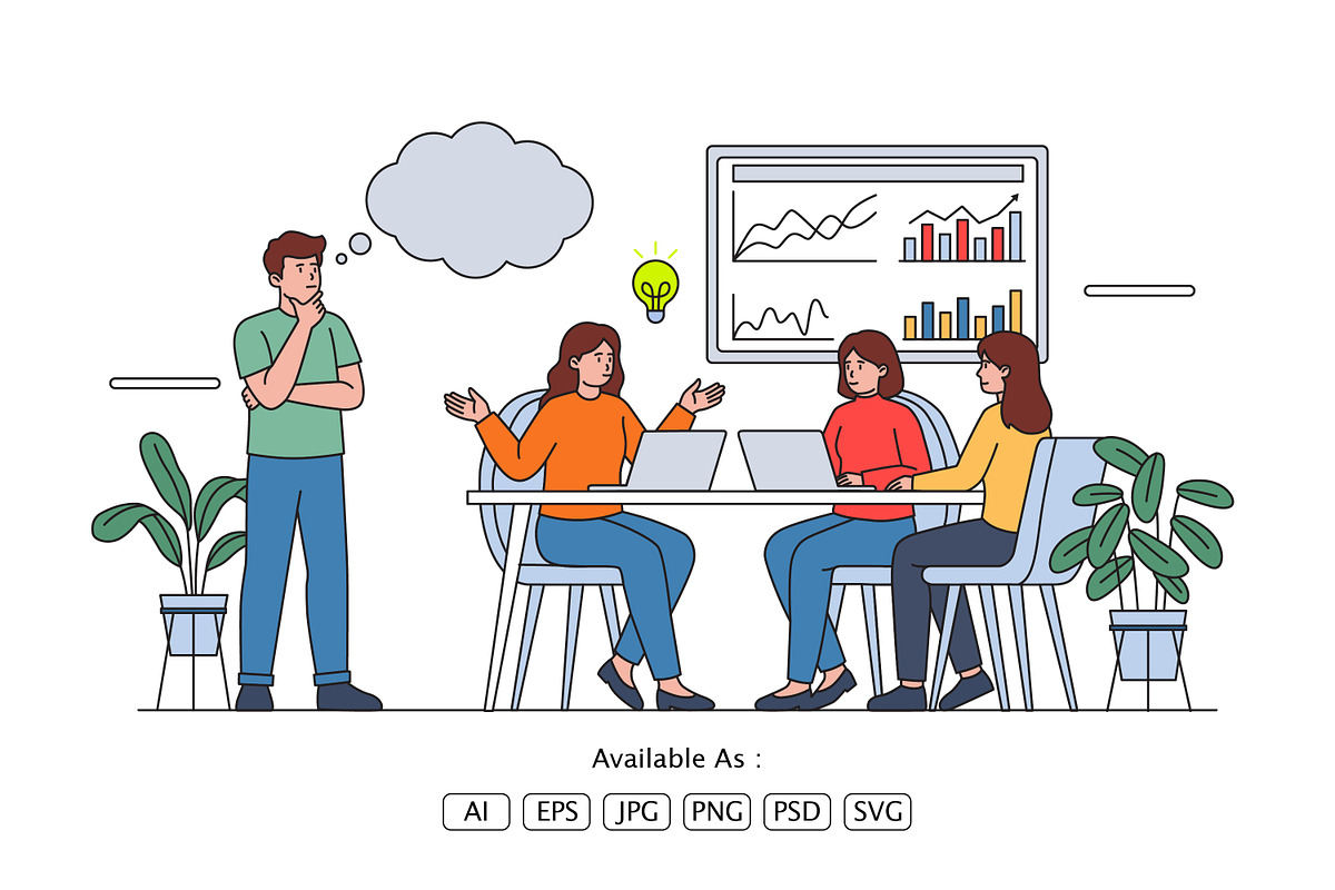 Collaborative Data Analysis, a Work Illustration by Partikusi Design (Photo 2 of 3)