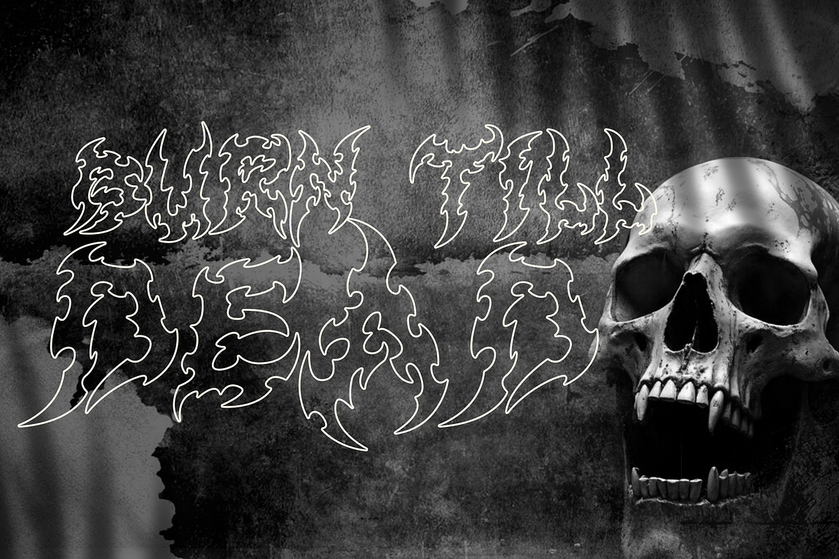 Serpent Horror Metal Gothic Display, a Blackletter Font by dansdesign (Photo 6 of 12)