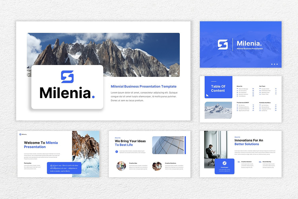 Milenial Business Keynote Templates, a Presentation Template by BumbleGraph Studio (Photo 2 of 6)