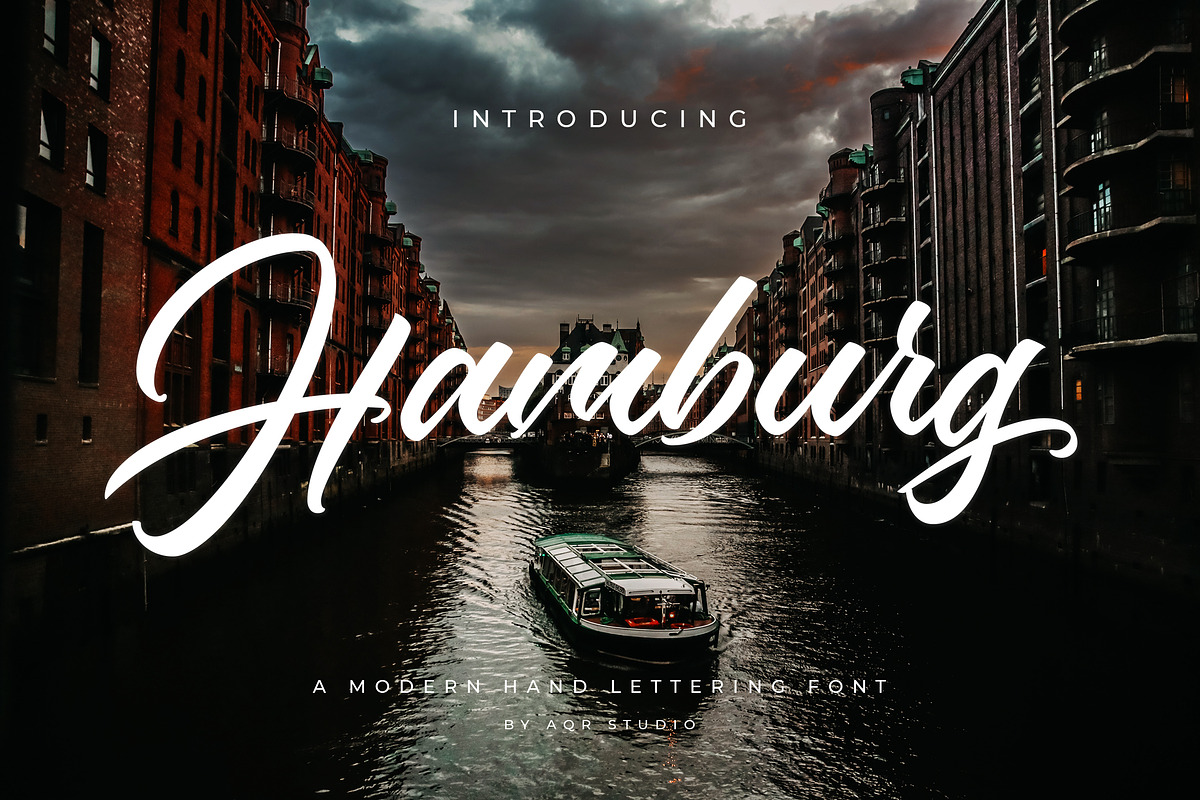 Hamburg Font, a Script Font by AQR Studio (Photo 1 of 4)