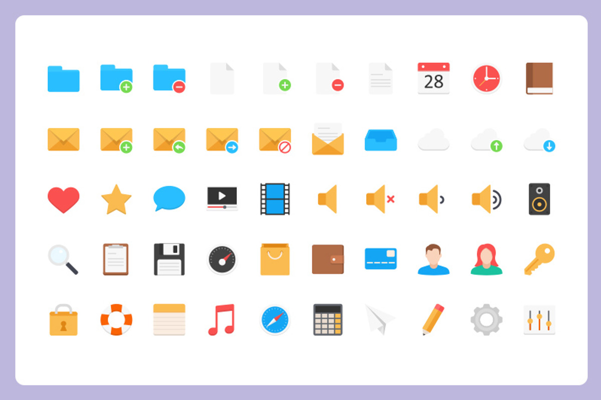 Filo: 450 Flat Vector Icons preview 3