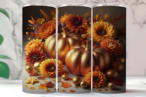 Sparkly Golden Floral Pumpkin, an Arts & Entertainment Photo by LamanAzalea