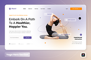 Bllissful - Yoga Place Hero Header, an UI Kit Template by Annora Studio (Thumbnail 1 of 3)